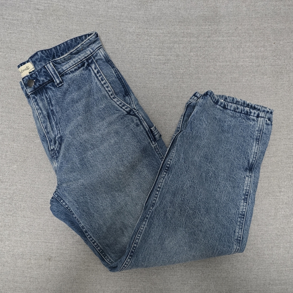 Madewell Men's check/flannel-lined workwear jeans